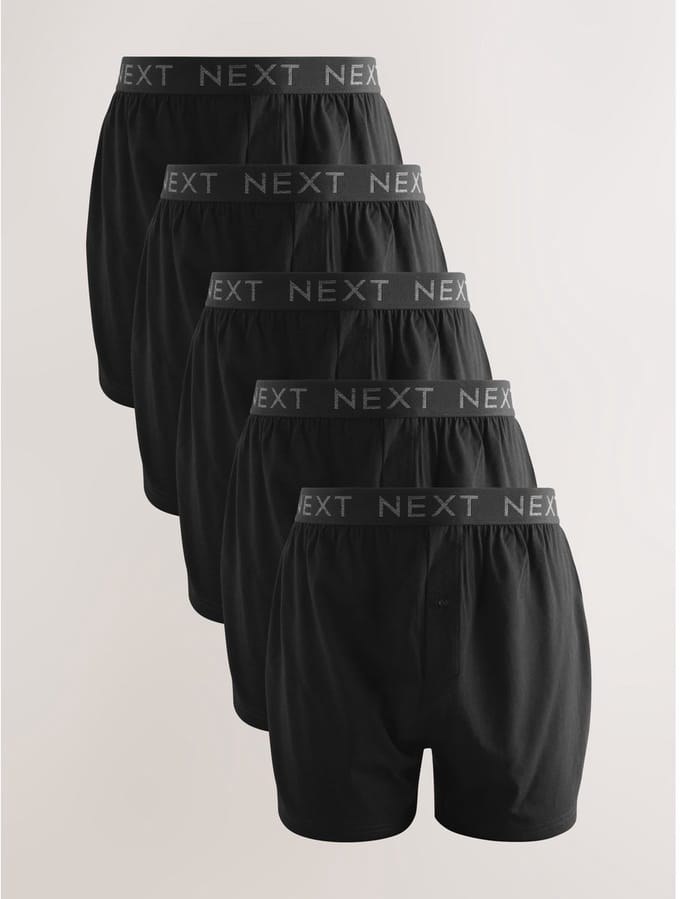 Next - Heren - Set van 5 boxershorts - Zwart