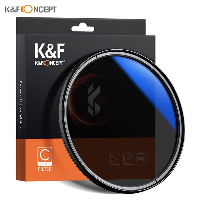 K&F CONCEPT 62mm Ultra Slim CPL Filter Optics Multi Coated MC Circulair Polariserend Gepolariseerd 72mm black