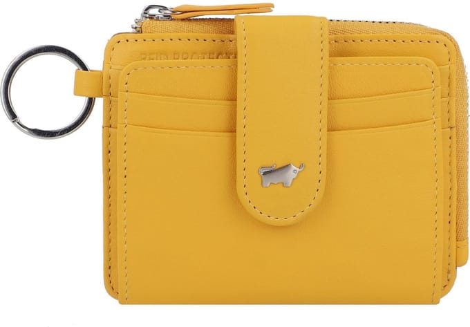Braun Büffel Leren Kaarthoes Joy Card Case Sunny Yellow Geel