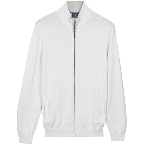 Baileys Vest Fine Knit Full Zip Soft Grey / male