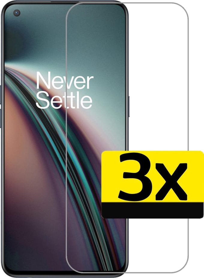 Screenprotector - Geschikt voor OnePlus Nord CE - 3 Stuks - Extra Sterk - Beschermglas - Gehard Glas - Tempered Glass - Screen Protector