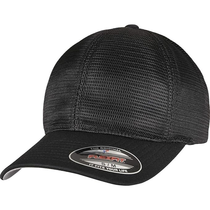 Flexfit 360 Omnimesh Baseball Cap (Zwart)