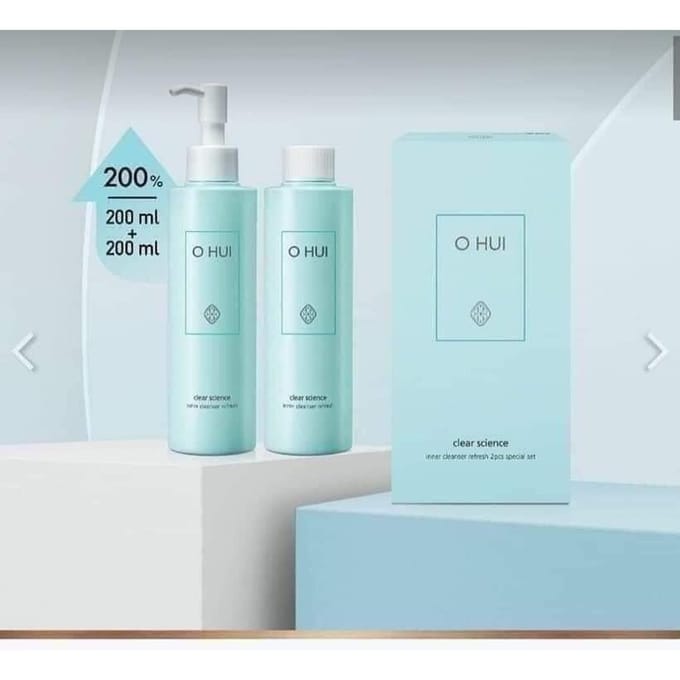 Clear Science Inner Cleanser Refresh Speciale Set 200ml x 2 stuks Koreaanse Luxe Merk Winkel white