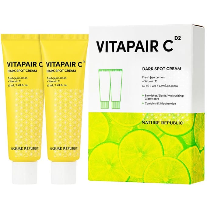 Nature Republic Vitapair C Donkere Vlekken Crème 50ml + 50ml Dubbele Set yellow