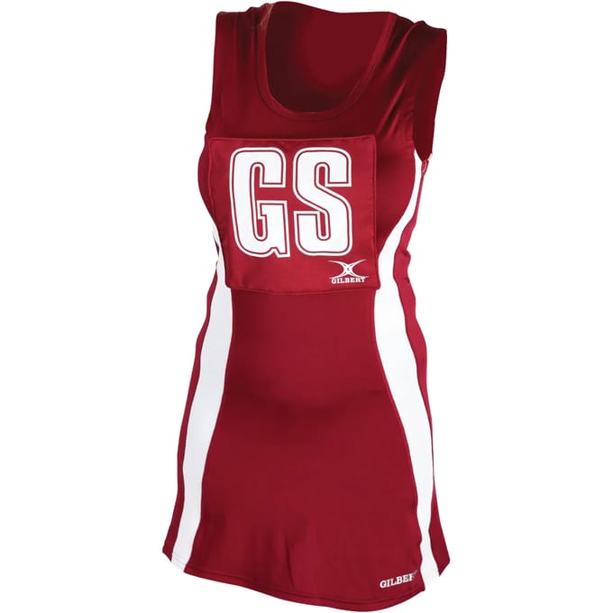 Gilbert Netball Eclipse II Hook and Loop - W 6 - Maroon / Wit