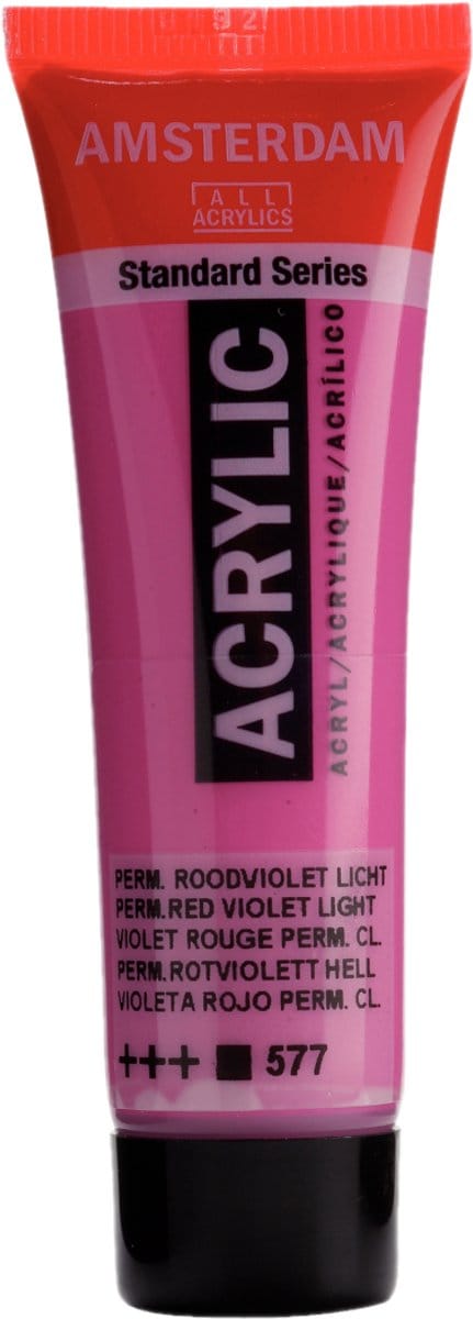 Verf - Acryl - 577 - Permanent rood violet licht - Amsterdam - 20ml
