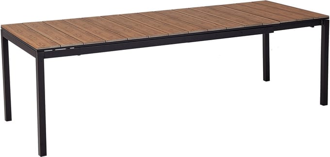 TOFANE - Tafel uitschuifbaar - Lichtbruin - 198/248 x 90 - Aluminium