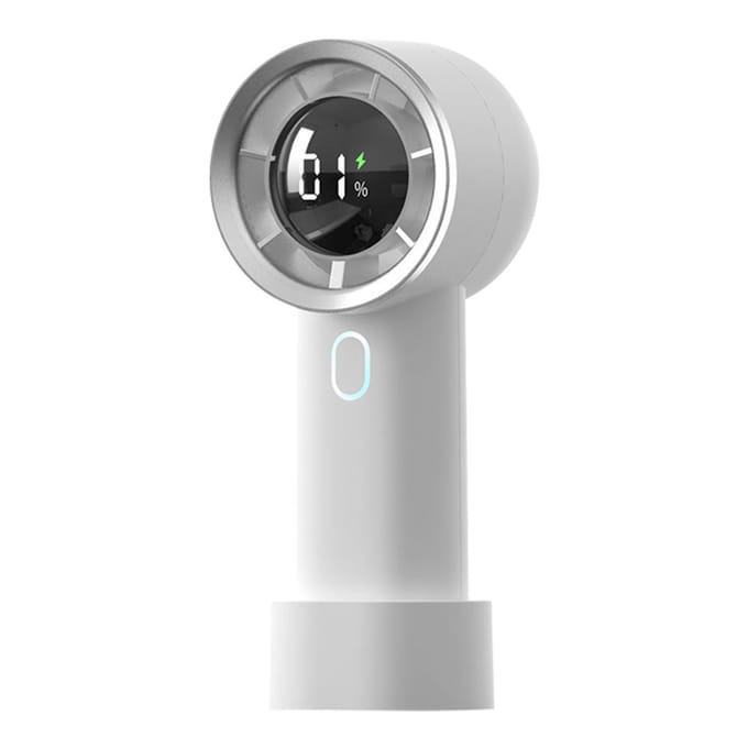 Draagbare Handheld Turbo Ventilator Kleine Bureau-/Zakventilator met 100 Snelheden Traploze Aanpassing USB wit