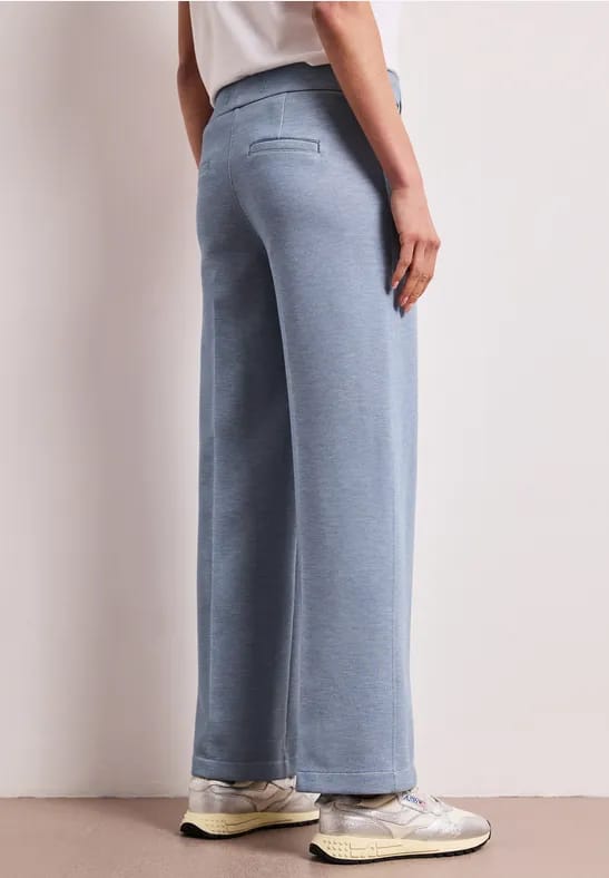 Wide Legs broek met knoopdetails