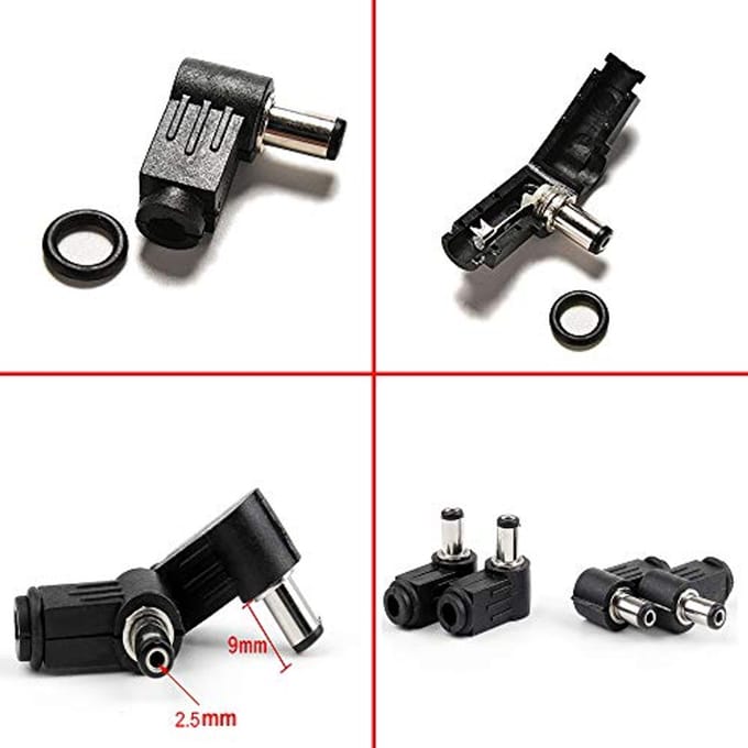 DC Power Jack Connector Set 5,5 x 2,5 mm - 10 Sets voor Elektronische Projecten