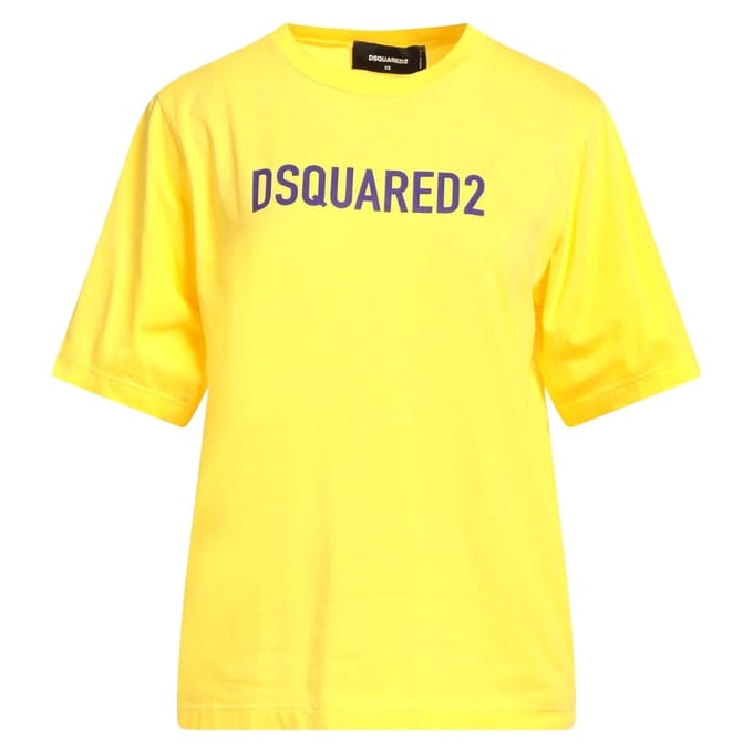 Dsquared2 Eco Dyed Easy Donkergeel T-shirt