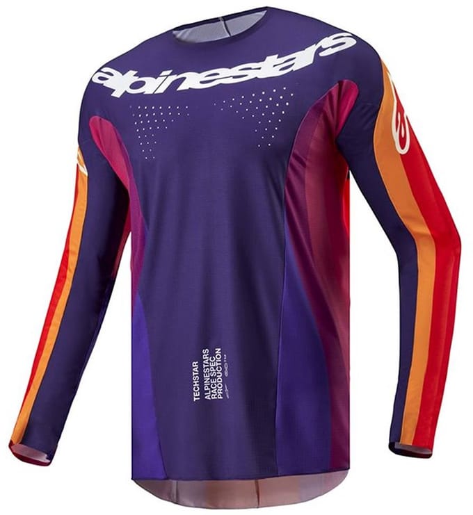 Alpinestars Techstar Pneuma Jersey Deep Paars Oranje Deep Blauw -