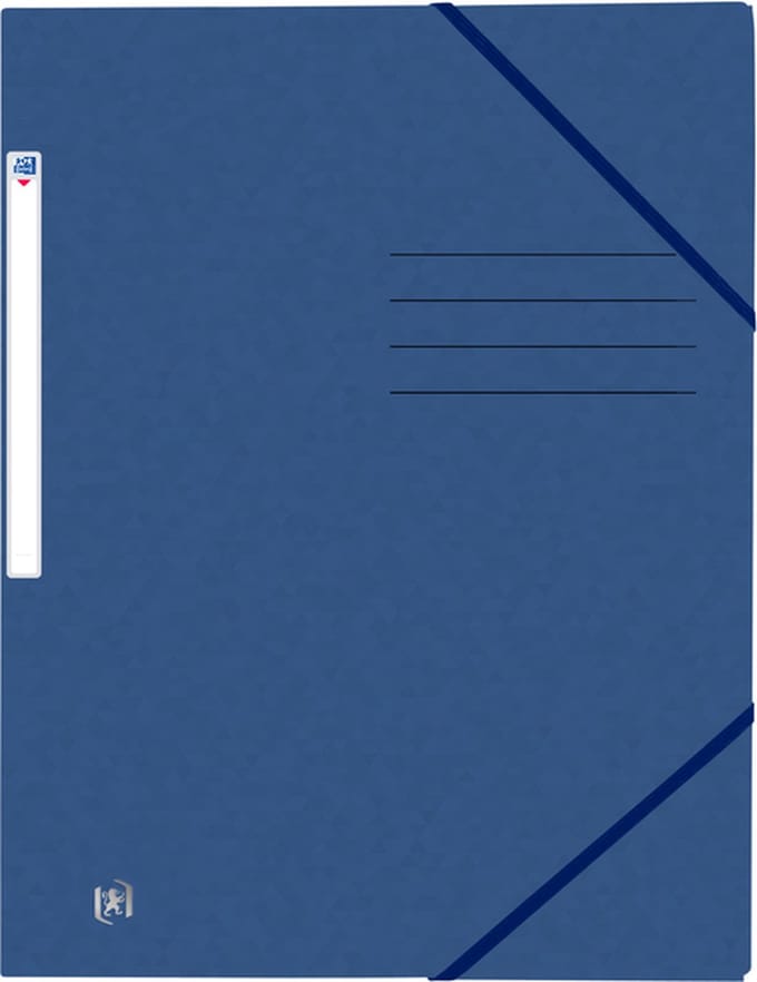 Elastomap oxford top file+ a4 donker blauw | 50 stuks