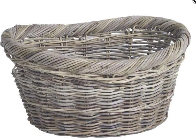 Ovalen Rotanmand/Panier à bûches rotin  58cmx43cmxH29cm
