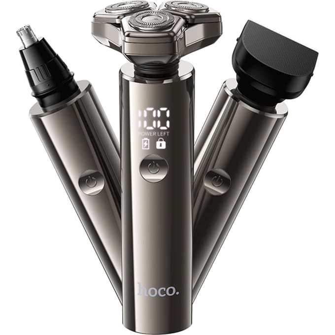 Hoco 3-in-1 Scheerapparaat - Waterbestendig (IPX6) - Trimmer - Neushaartrimmer