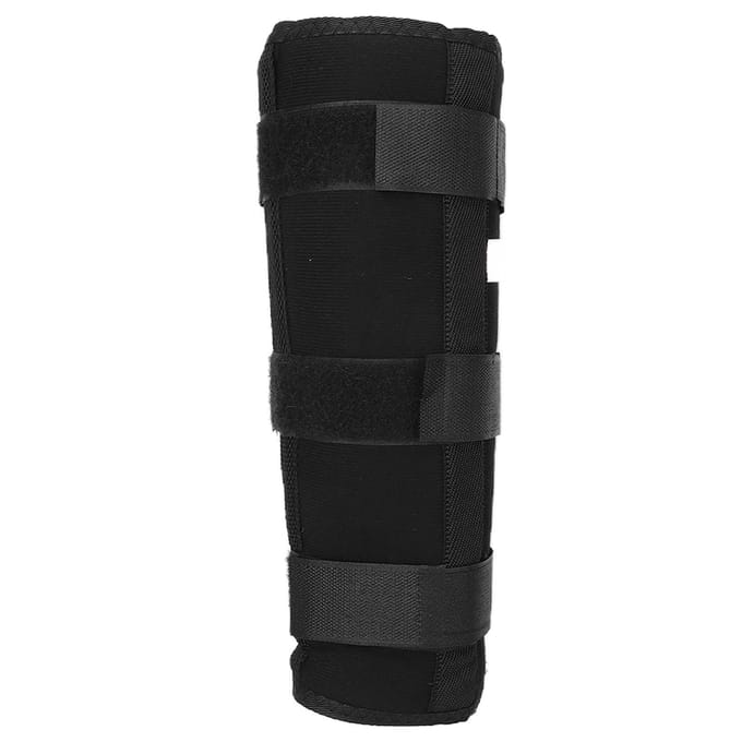 Attelle Stabilisatrice Fixe Tibia-Péroné Protecteur Tibia-Péroné Sangles de Fixation pour Fracture Tibiale M black