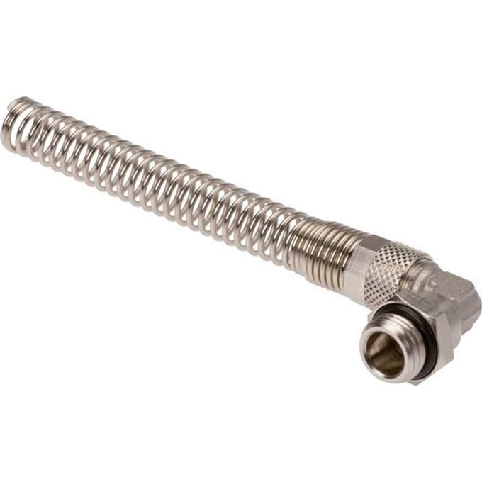 6x4 & G1/4'' Vernikkeld Messing L-Opsteekkoppeling Buitendraad Buigbescherming