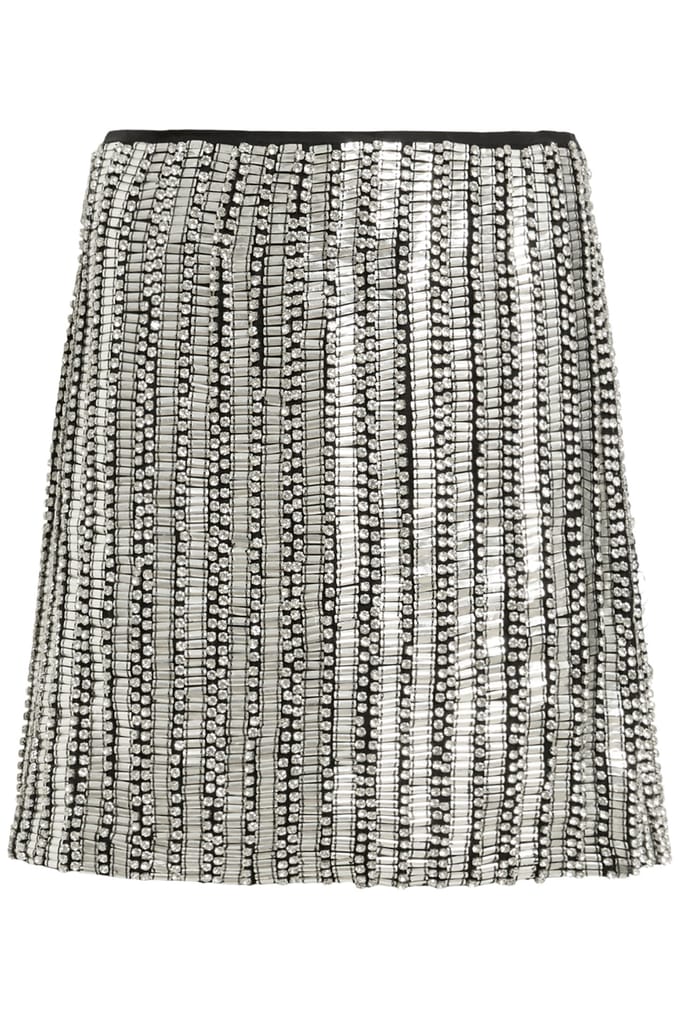 AllSaints Jamilia Emb Skirt Silver Taglia: 6 | Minigonne Outlet | Donna | Grigio