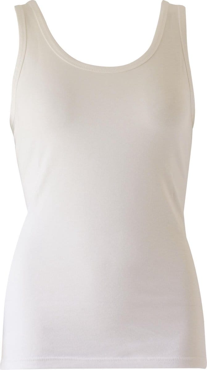 MOOI! Company - Basis Top Bonny - Hemdje met brede bandjes - Aansluitend model - Kleur  Ecru - L