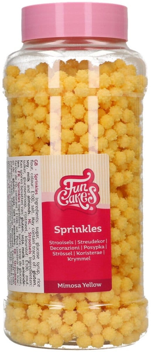 FunCakes Suikerdecoraties - Mimosa - Geel - 500g - Eetbare Taartdecoratie