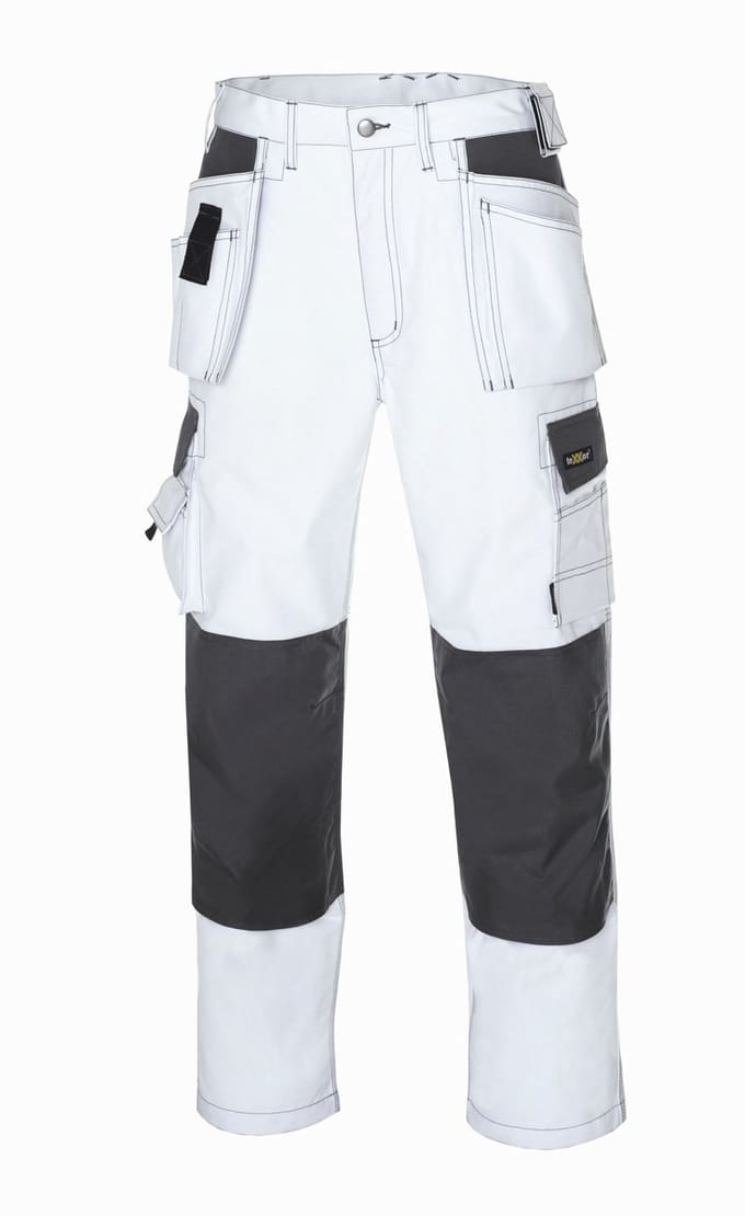 teXXor Canvas broek Panama wit/grijs