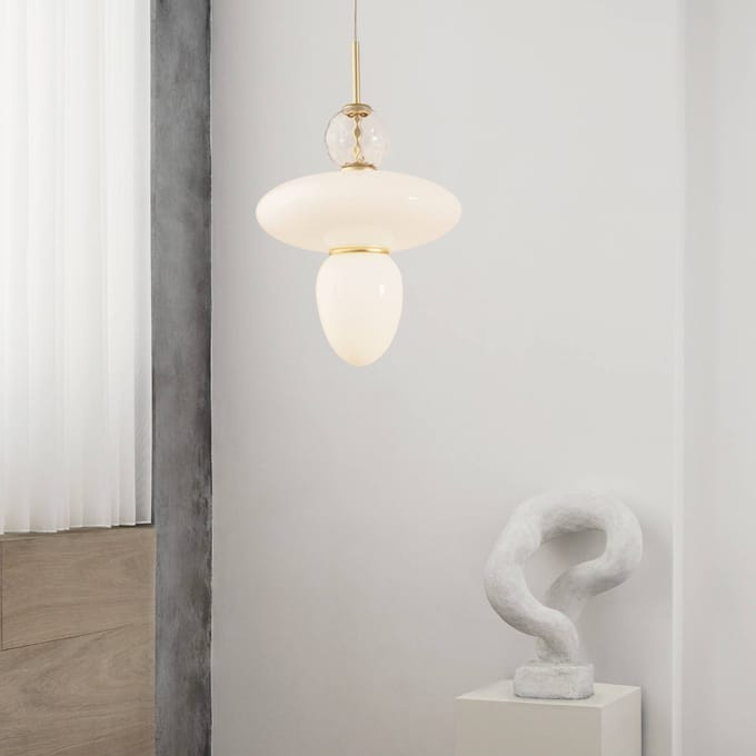 Nuura Aps Nuura Rizzatto 43 hanglamp, messing/wit