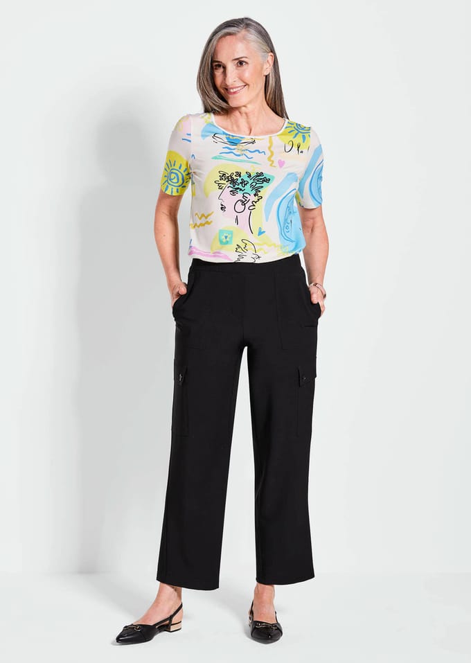 Cargobroek VERA - zwart - Gr. 52 van Goldner Fashion
