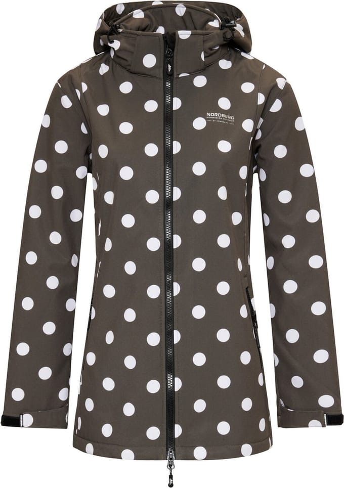 Nordberg Polka Dot Half Dames Softshell - Kleur Groen - Maat XL