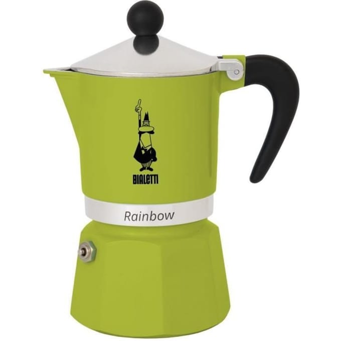 Cafetiere italienne - BIALETTI - RAINBOW - 6 tasses - 0,30 L - Vert