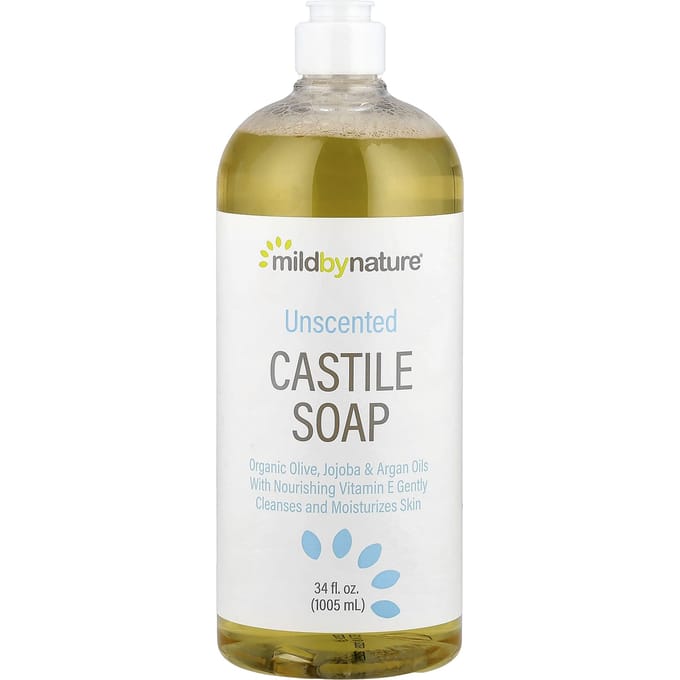 Mild By Nature, Unscented Castile Soap, 34 fl oz (1,005 ml) beige