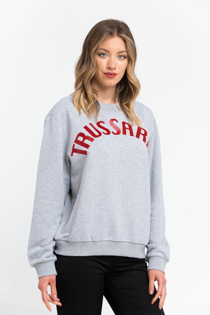 Trussardi dames trui in grijs katoen
