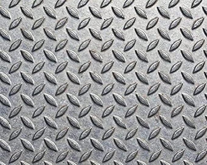 Stalen traanplaat - Metaalplaat - Industriële constructie - Op maat gesneden - 250x250 mm - Metaalkleur