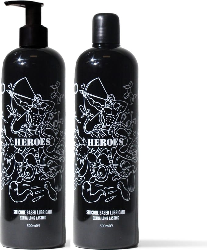 HEROES Siliconen Glijmiddel inclusief DOSEERPOMP - 2 x 500ml | NIEUW!