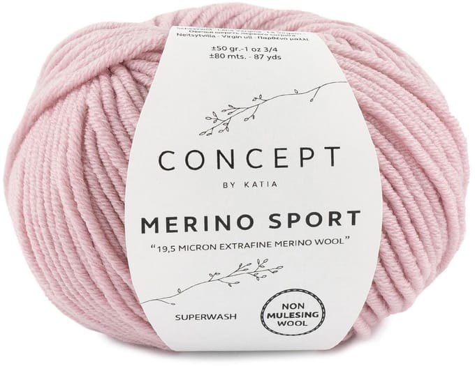 Katia Concept Merino Sport - 49 lichtroze - Wol Garen