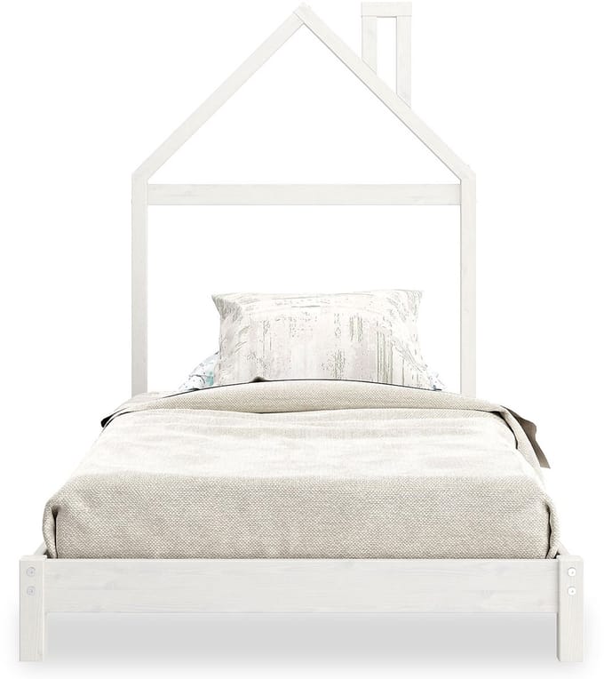 Kinderbed LIZ 90 x 200 cm in huisstijl van massief hout – wit