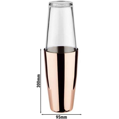 GGM Gastro (6 Stück) Boston Shaker - 2-teiliges Set - Edelstahl - 0,7 Liter