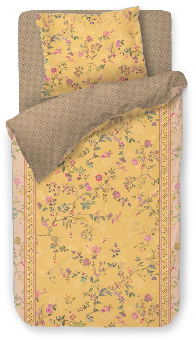 Pip Studio Bodhi Flower kussensloop - Geel - 60 x 70 cm