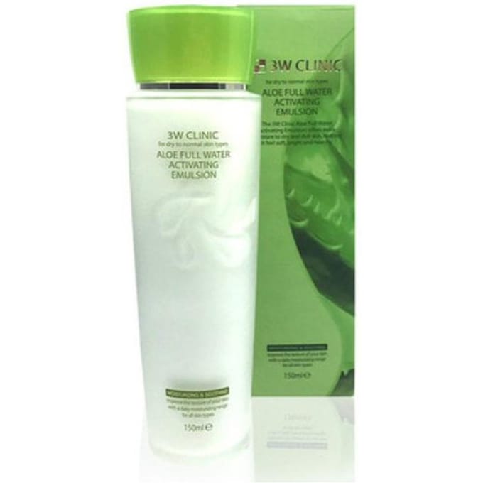 3W Clinic Aloë Volledig Water Activerende Emulsie – 150ml green