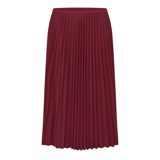 Lacoste Dames/Dames Plooi Polyester Midi Rok (Zinfandel)