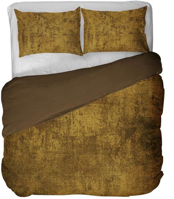 Kayori Ushino Dekbedovertrek - Extra breed - 260x200/220 cm - Oker