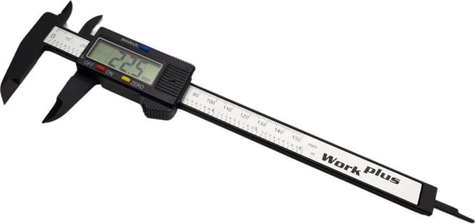 Work Plus Digitale LED Carbon Schuifmaat