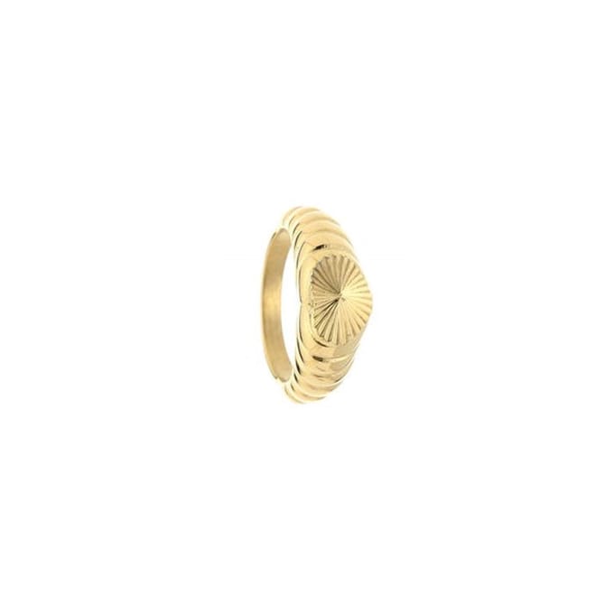 Bijoutheek Ring bewerkt hart Goud JE13196
