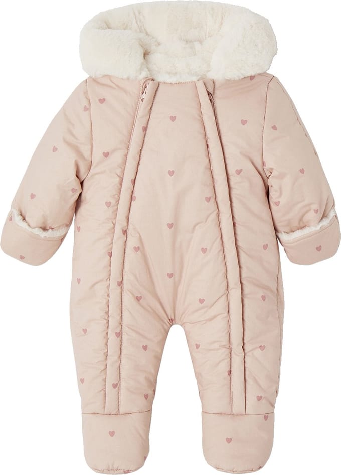 Vertbaudet Jumpsuit met hartjesprint en voering van imitatiebont