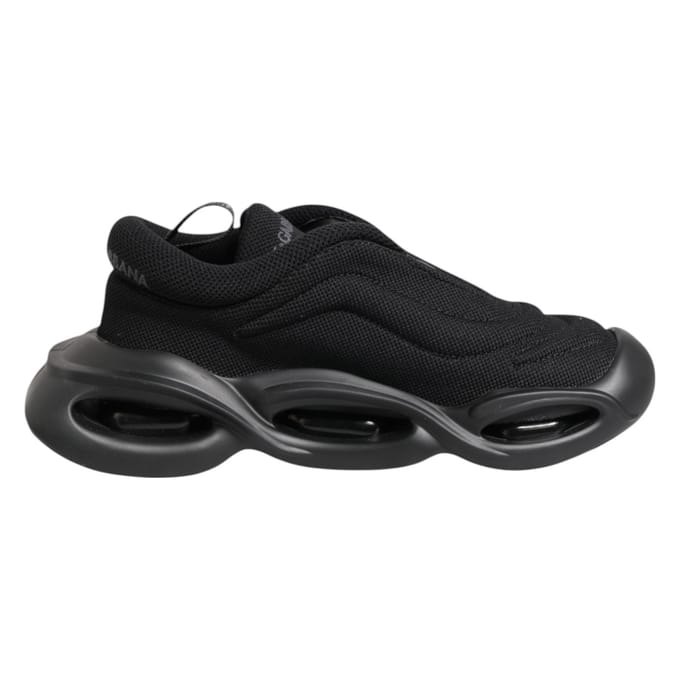 Dolce & Gabbana Zwarte Slip On Lage Top Golf Sneakers Schoenen