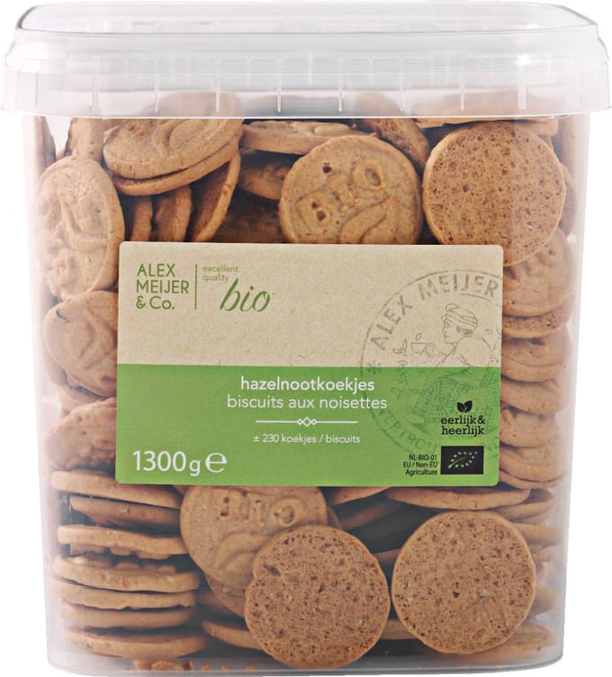 Alex Meijer Hazelnootkoekjes, BIO - Emmer 1,3 kilo