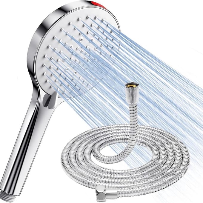 CLVP® Douchekop met Slang - Doucheset - Waterbesparend - Zilver