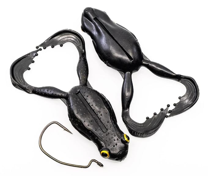Chasebaits Flexi Frog 40 mm Zwevende Kunstaas 4 per Pak Zwart (4761)