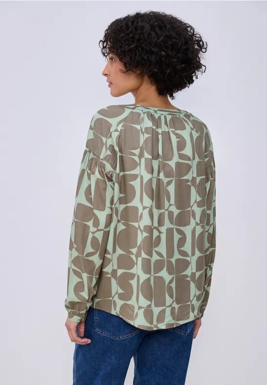 Blouse met smokdetail