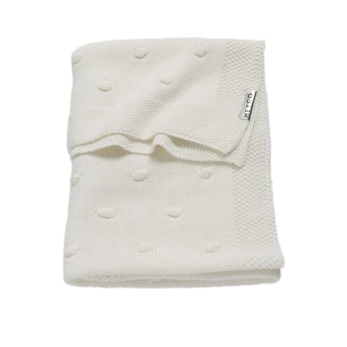 Meyco Baby Knots wiegdeken - offwhite - 75x100cm - 1.0 TOG