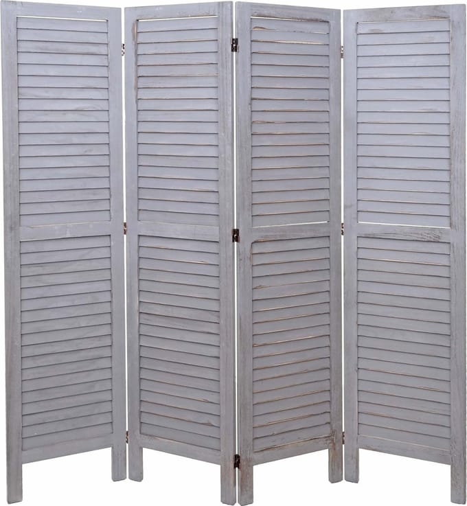 Kamerscherm MCW-G30, privacyscherm, shabby look 170x162cm ~ grijs